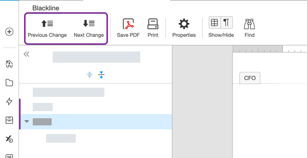 Create and view document blacklines – Support Center