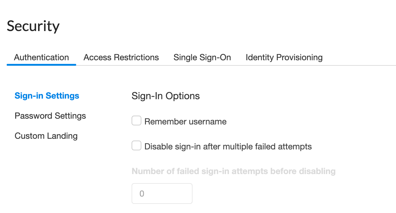 Sign-in Options
