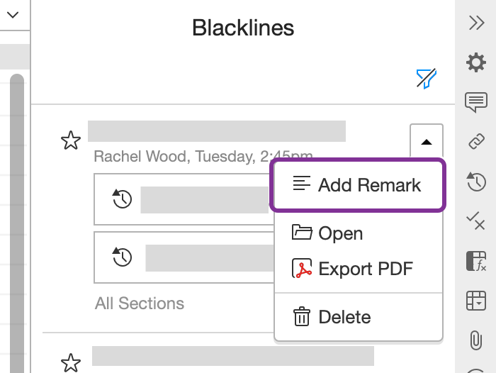 Create & view document blacklines - Videos – Support Center