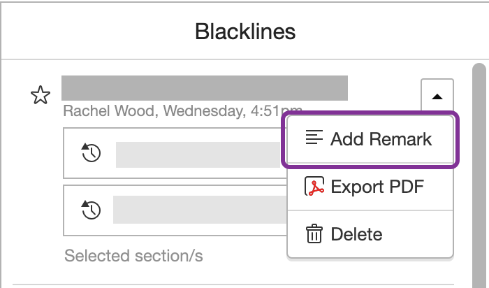 Create & view document blacklines - Videos – Support Center