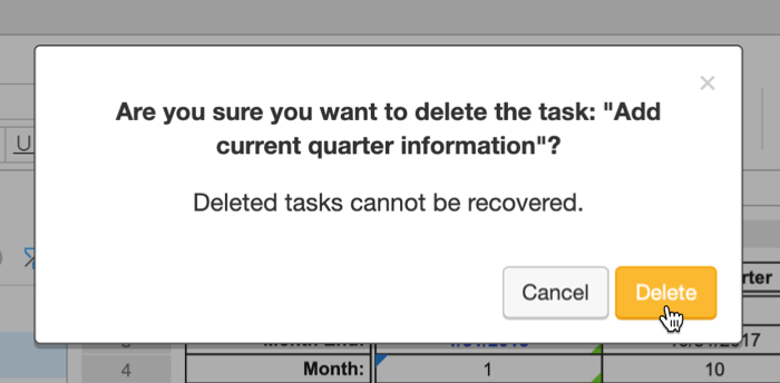 edit and delete tasks in Workiva