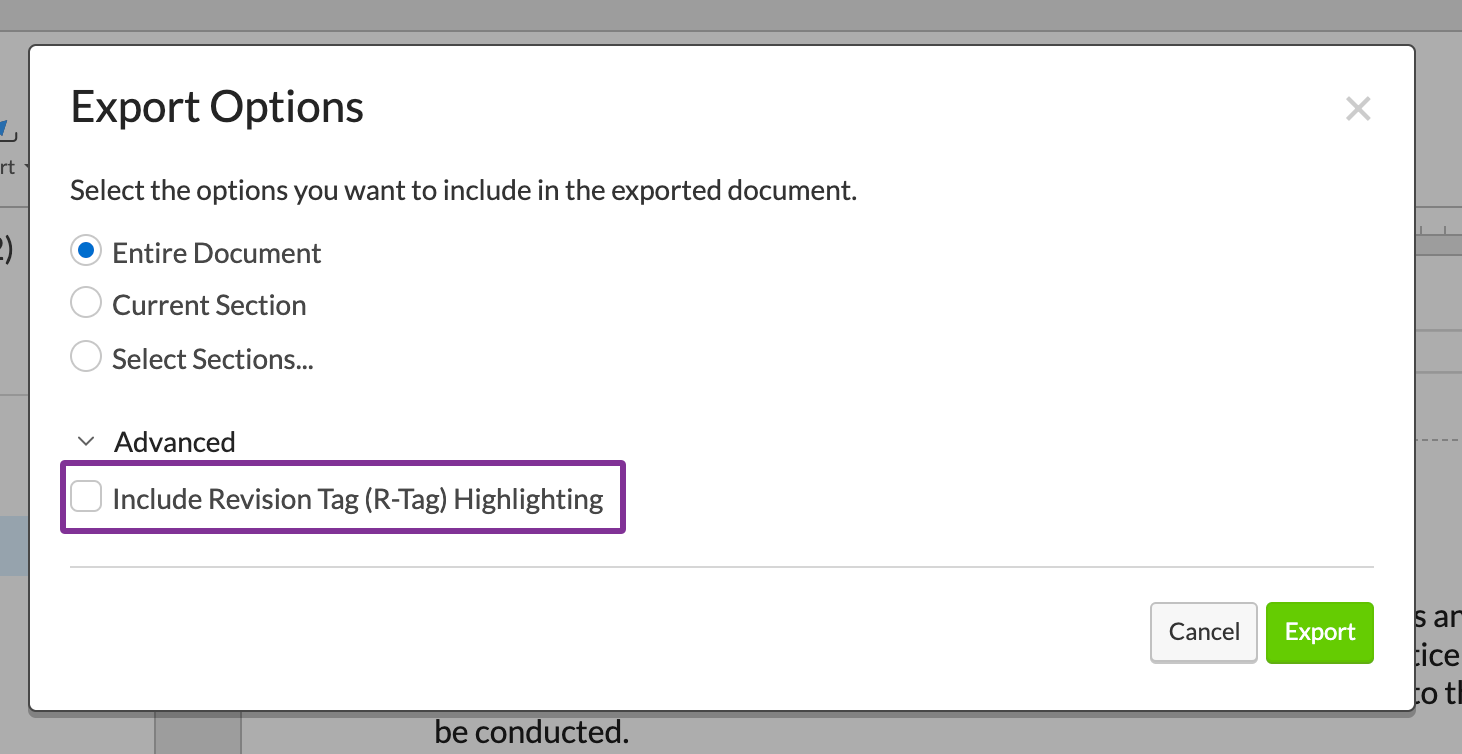 check include revision tags to show them in the export
