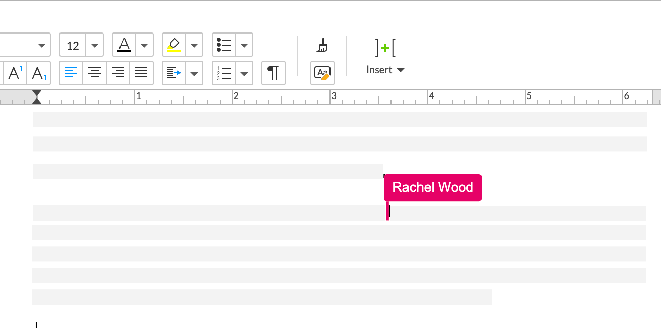 Visualizzare il cursore dell'utente nel documento