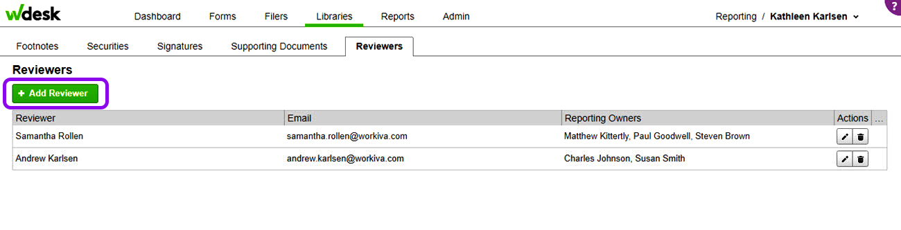 add reviewers