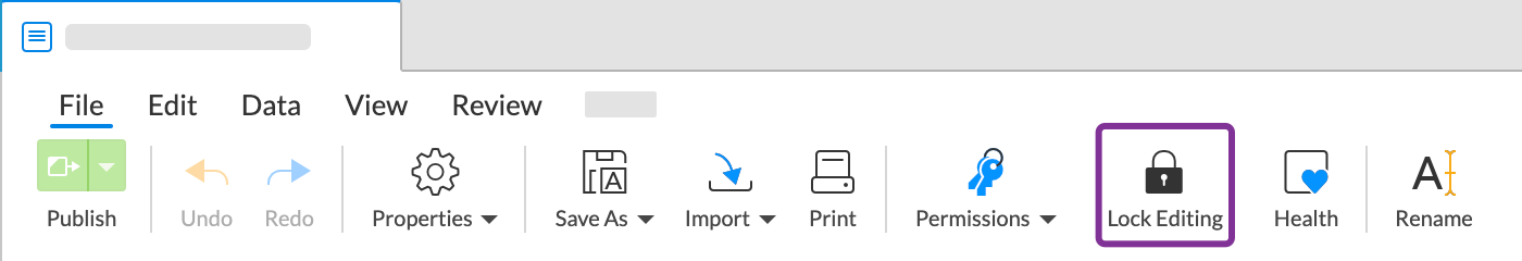 Lock editing for a file – Support Center