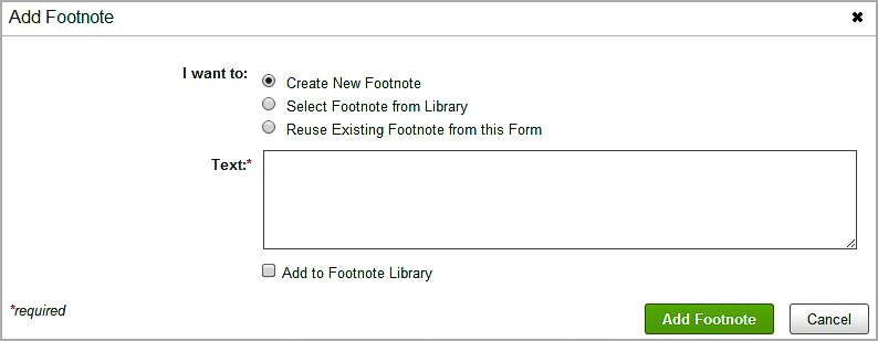create new footnotes in Section 16