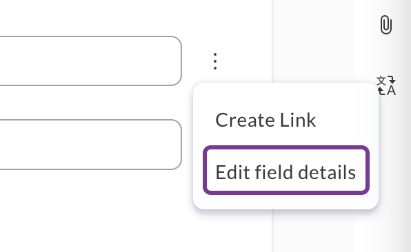 Edit field details