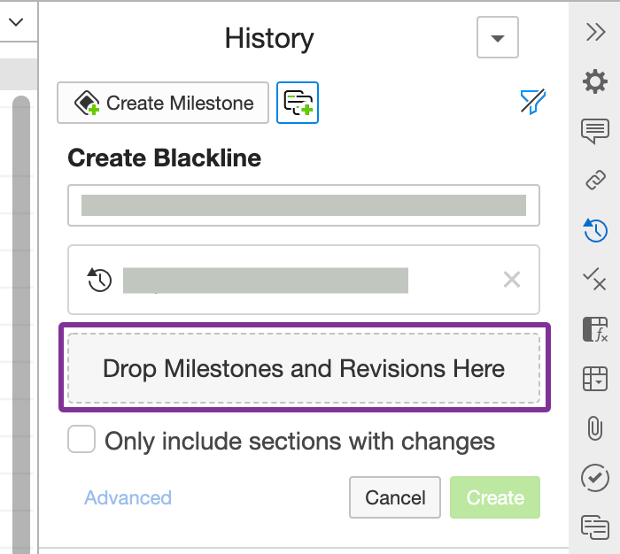 Drag revision into second box