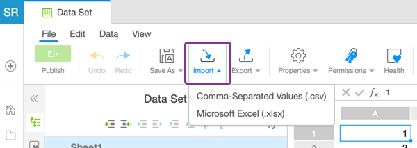 Import Spreadsheet