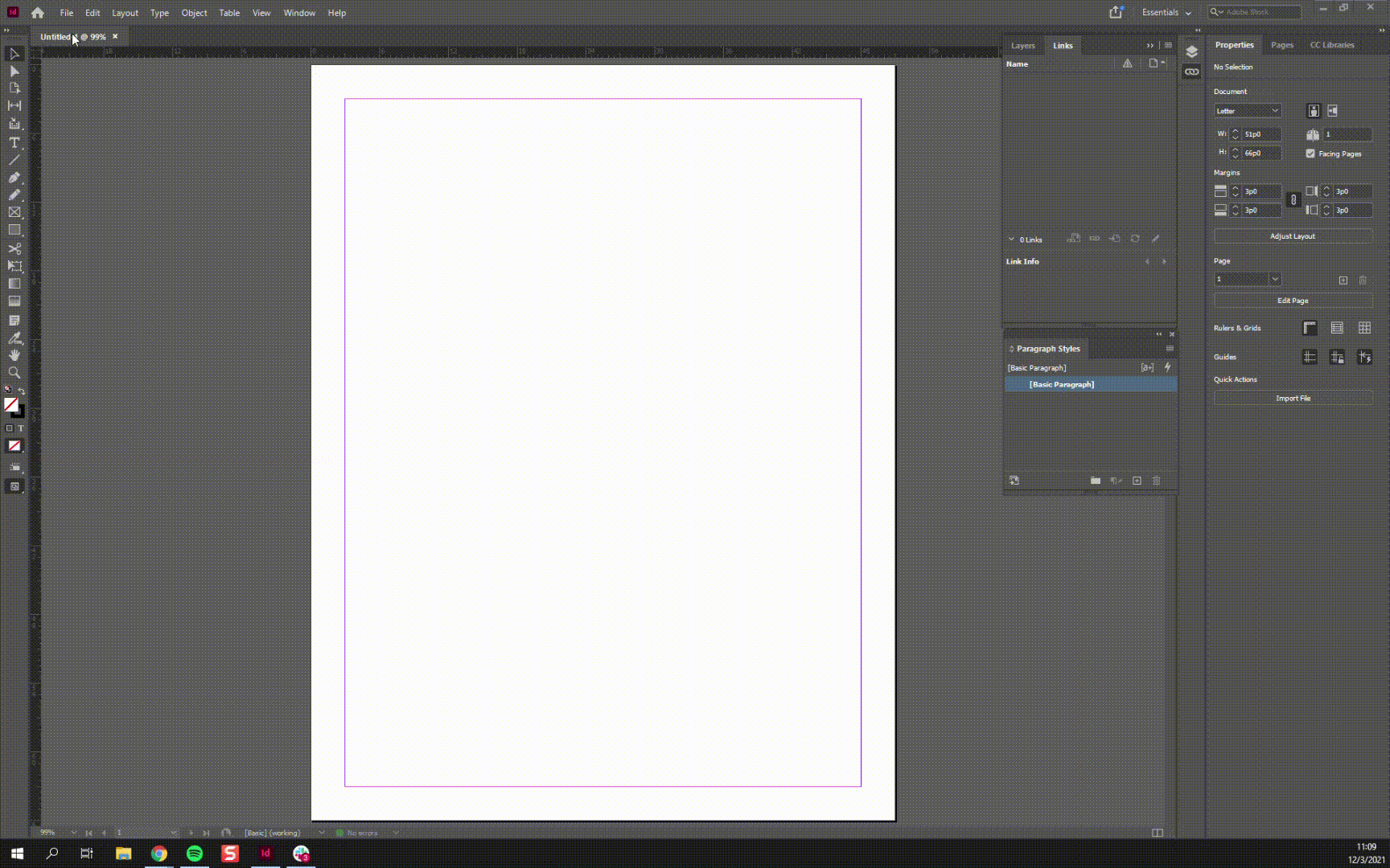 InDesign navigation