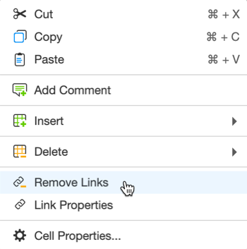 Remove Links