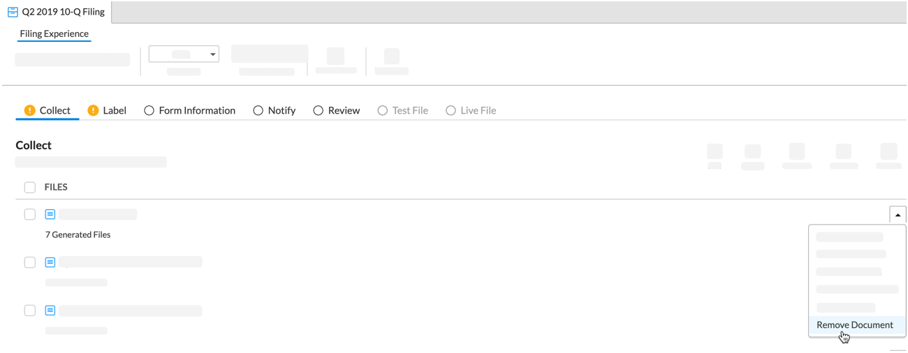 Remove document