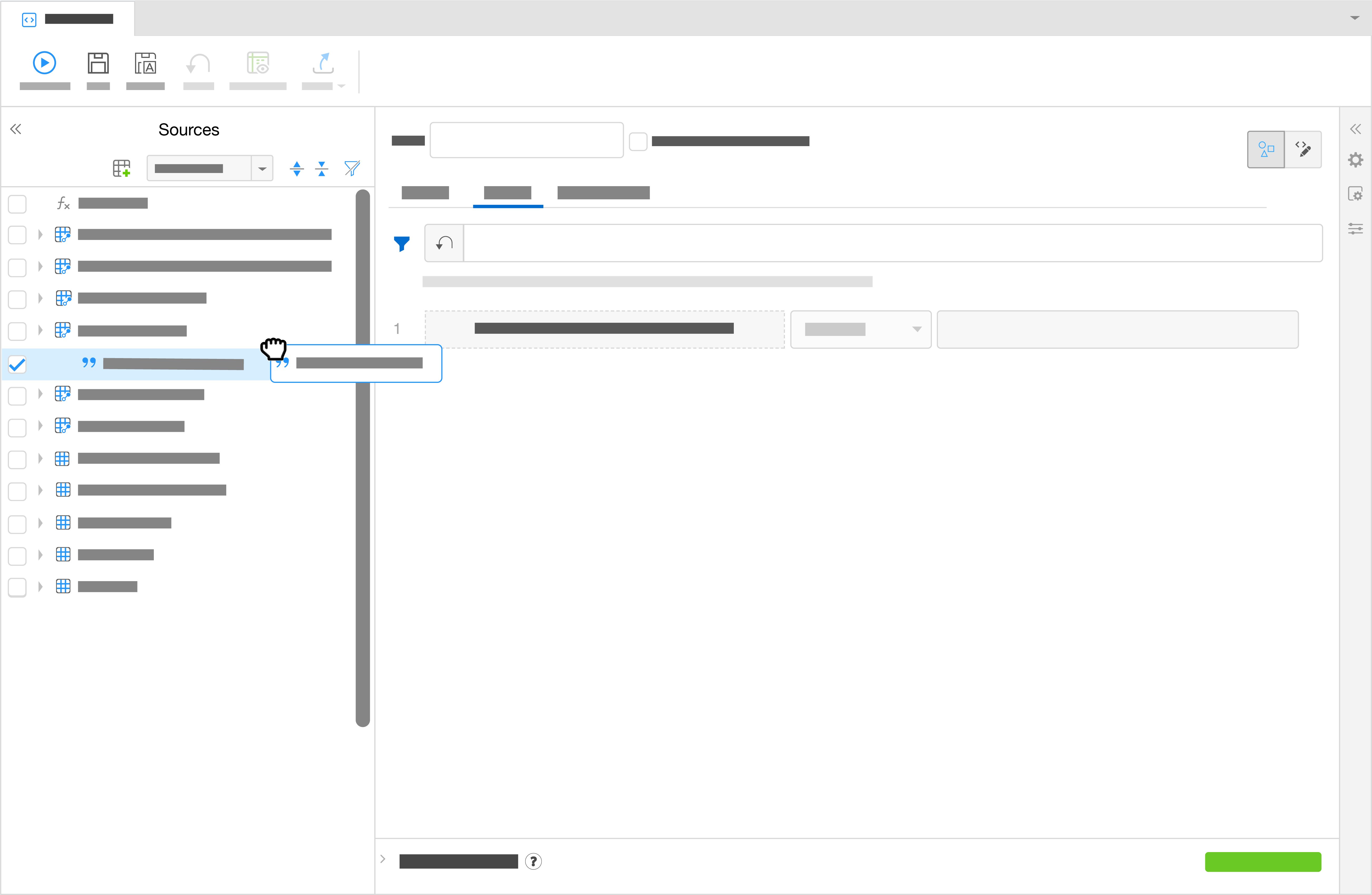 move columns to the Filters tab