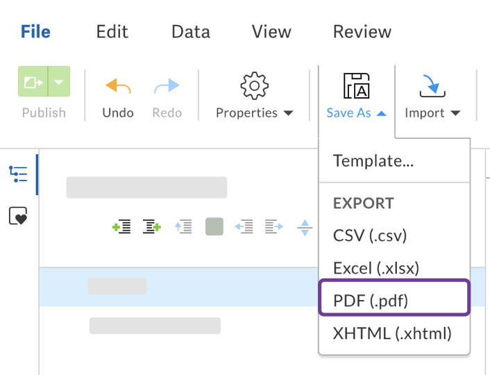 Export as PDF