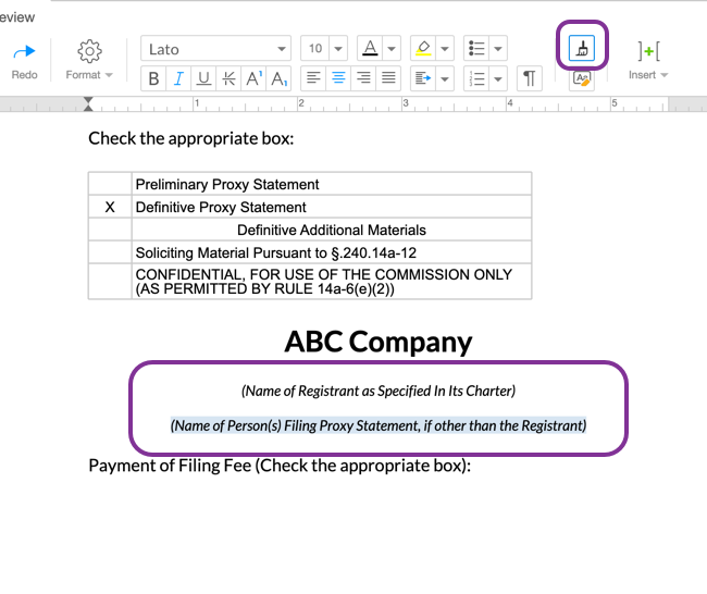 Formatting multiple sections