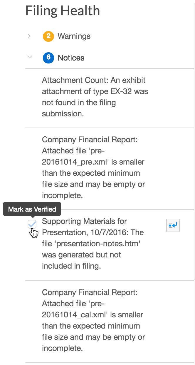 Mark as Verified