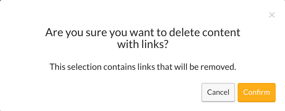 Confirm deleting text