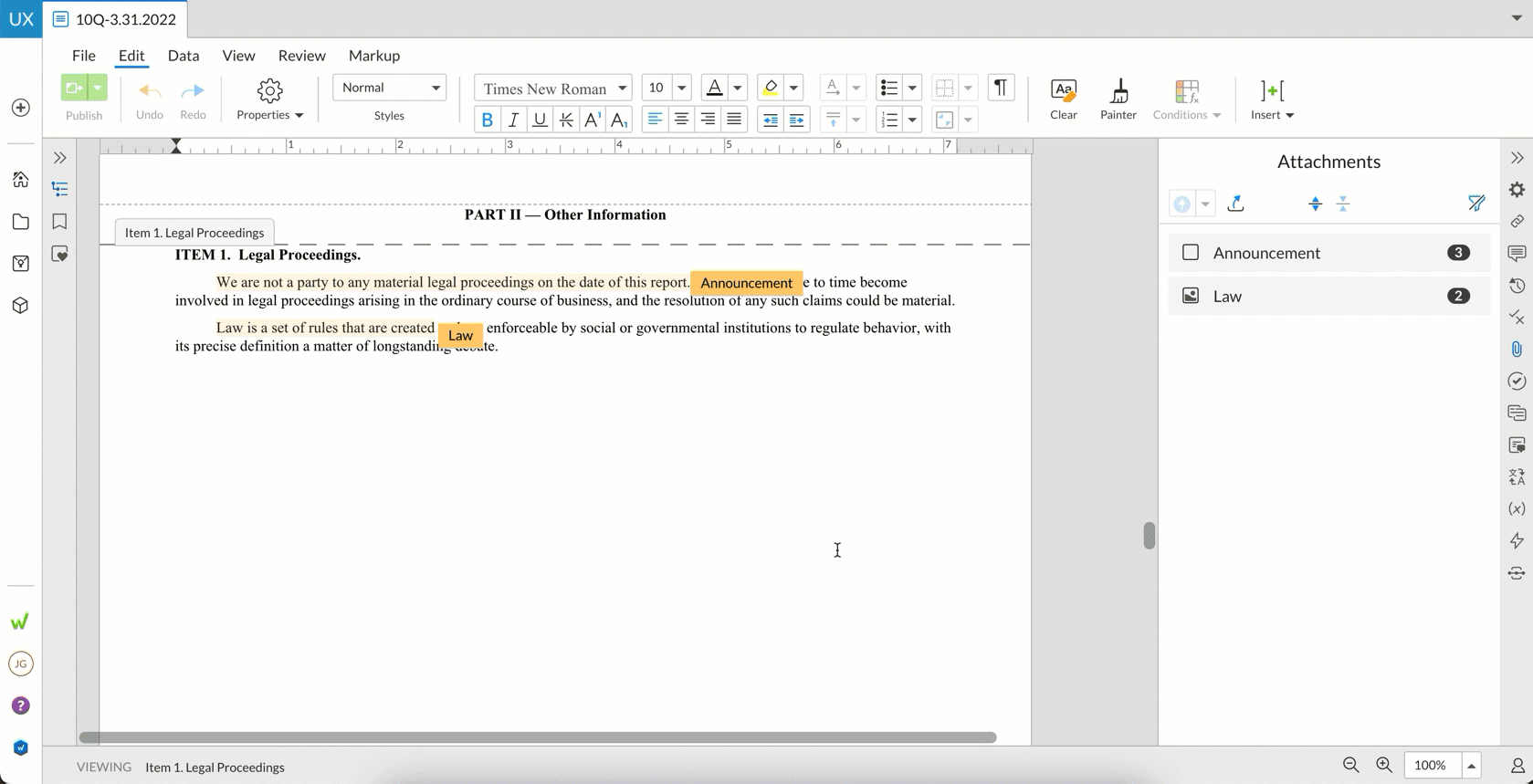 move attachment labels through click and drag
