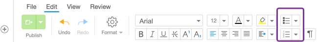 Selecting list type