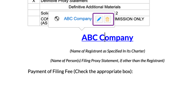 Viewing the Hyperlink Indicator