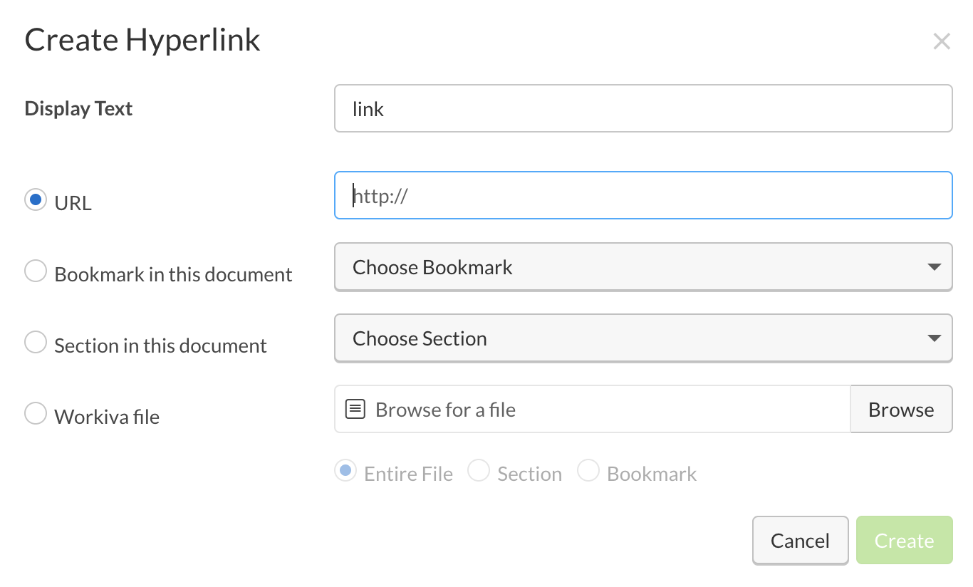 Adding a hyperlink