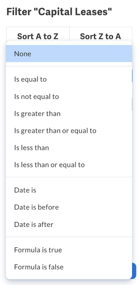 Filter by condition