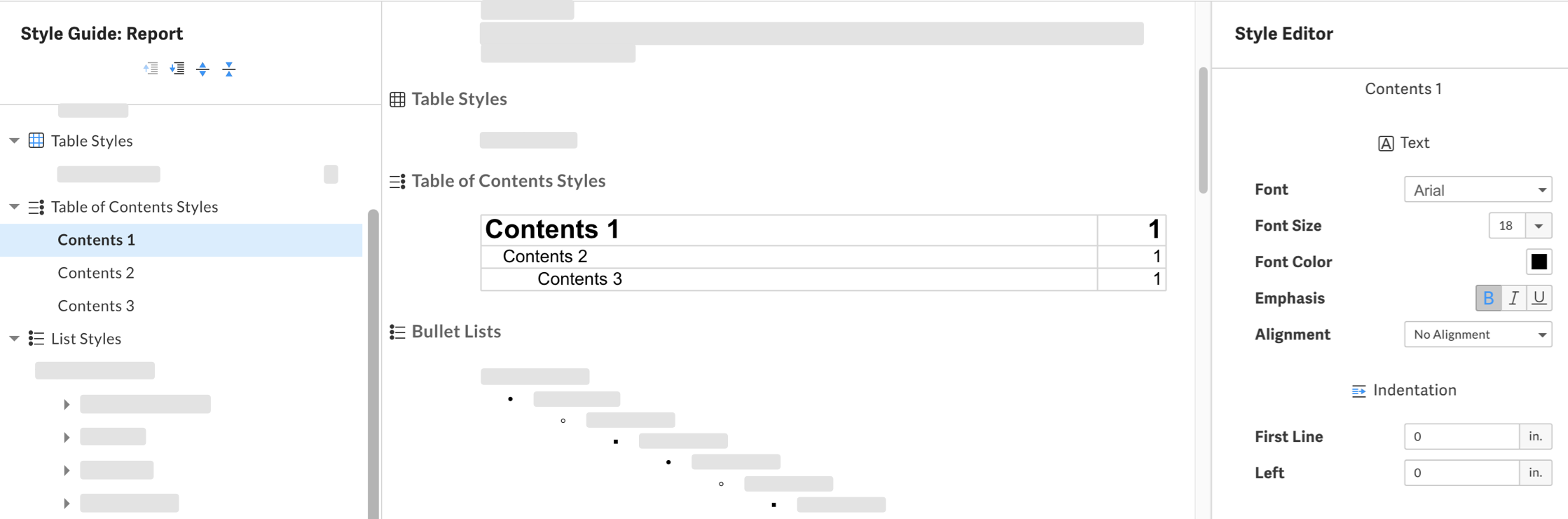 Create a table of contents – Support Center