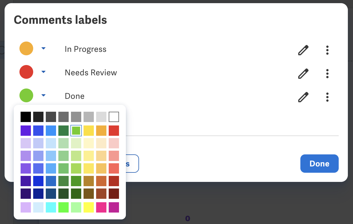 Change label color