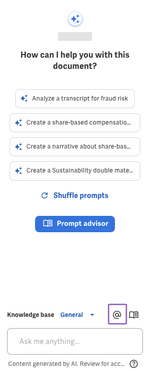 Click @ to reference files