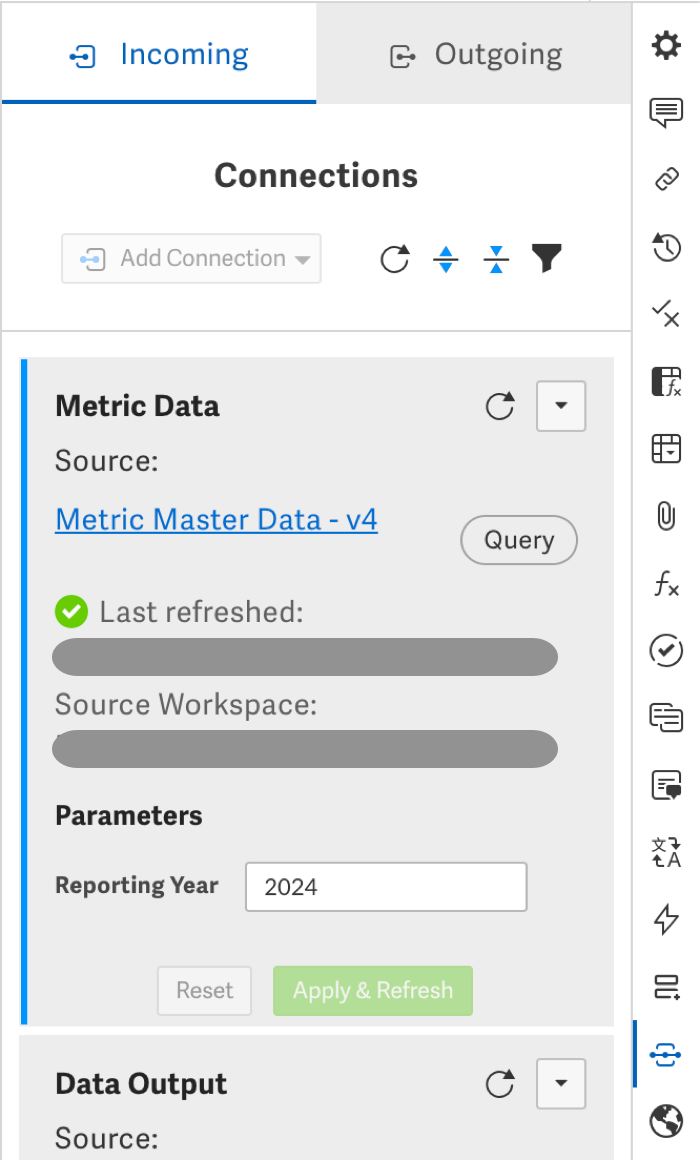 Use Data Collection spreadsheet as source for metric values in ...