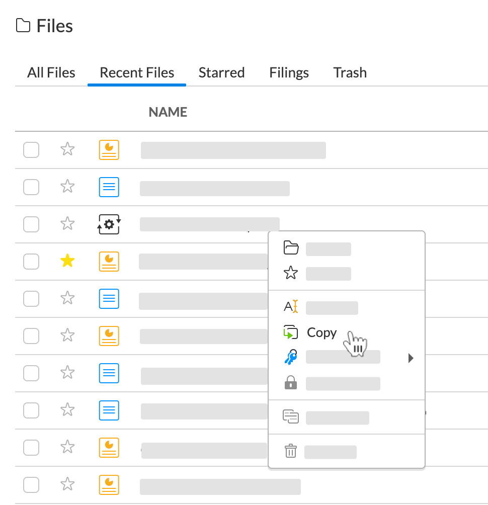 select copy from the right click menu
