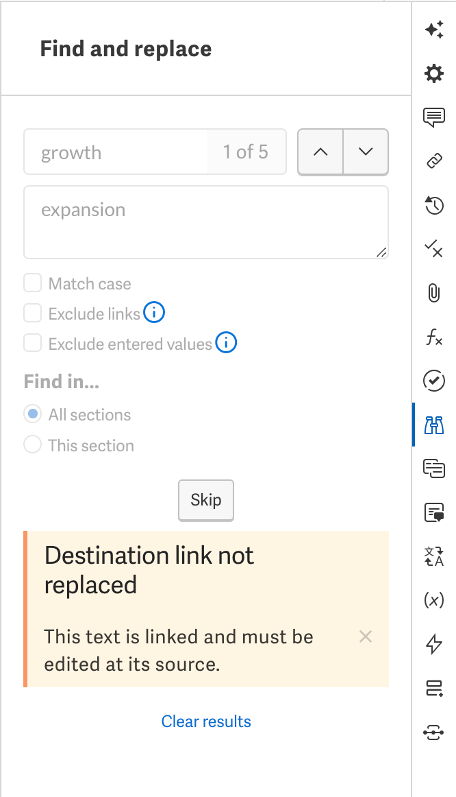 Reviewing instances that couldn't be replaced