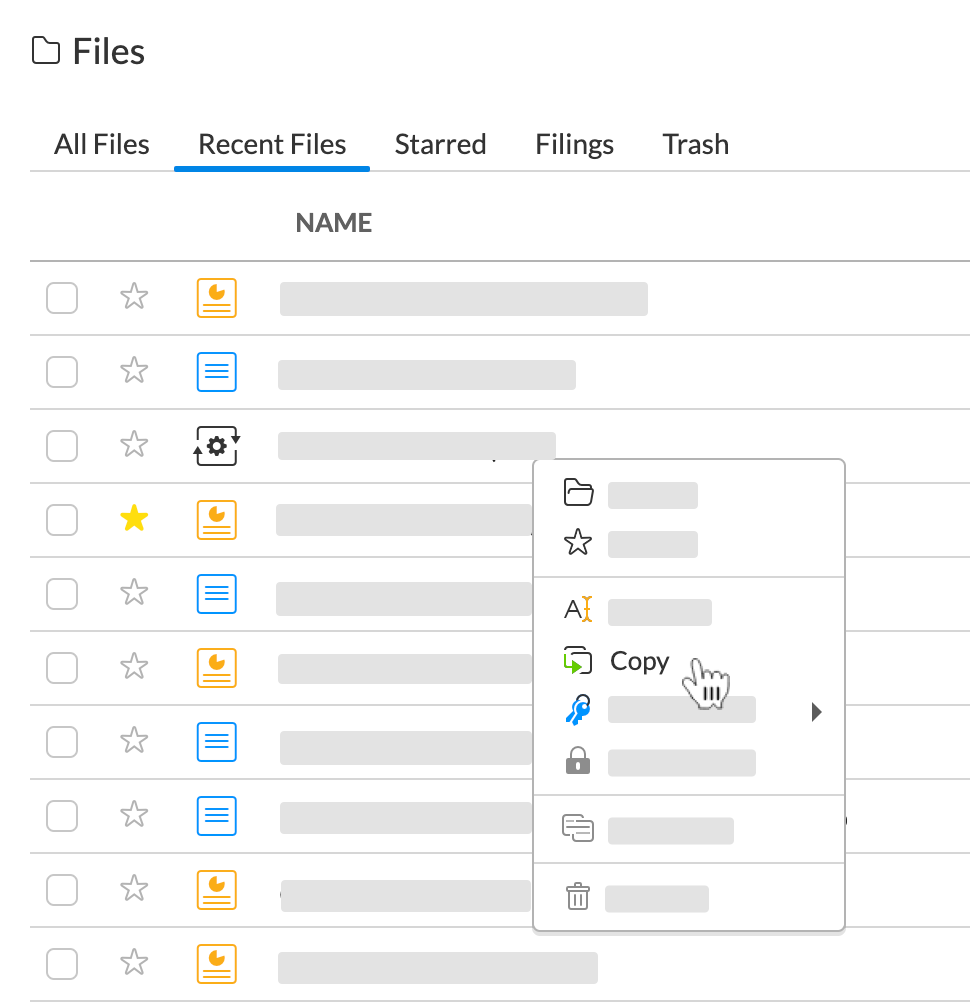 Copy a file or folder – Support Center