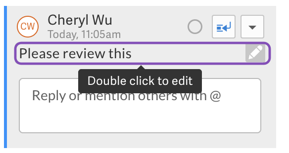 Edit comment's text
