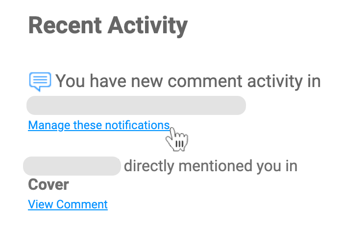 Comments from email