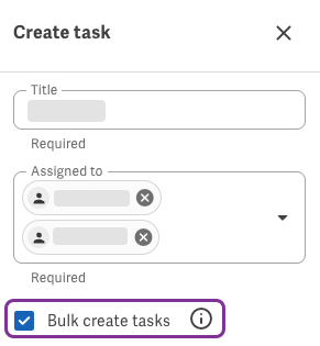 Select the checkbox next to Bulk create tasks