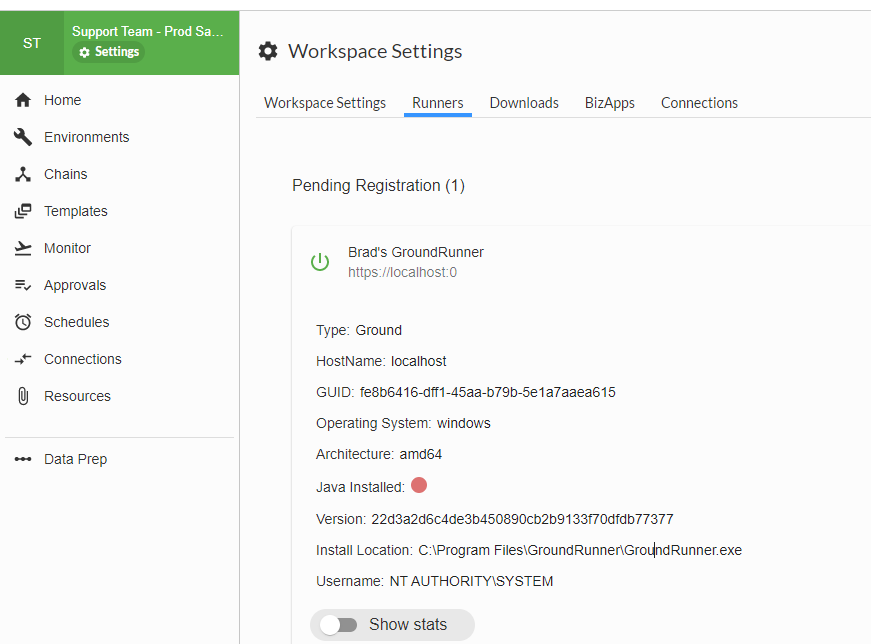 Find GroundRunner logs