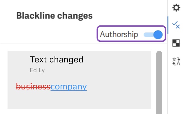 Enable authorship for blacklines