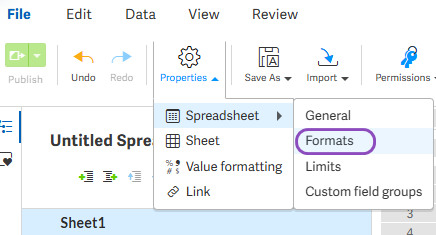 Screenshot illustrating path to select properties