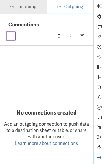 Add outgoing connection within panel