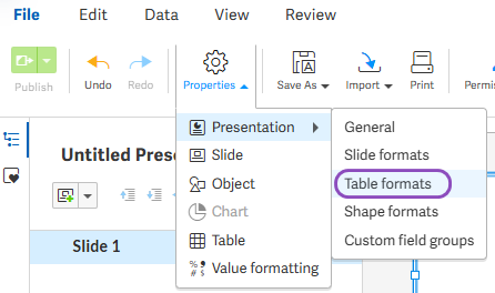 Screenshot illustrating path to select properties