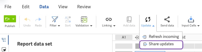 Share updates for outgoing connections