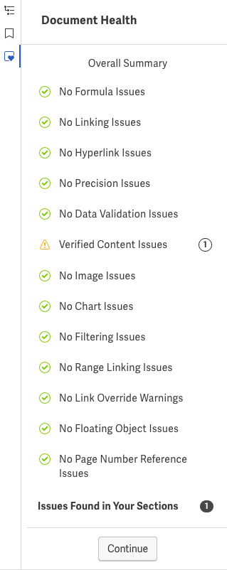 Document health check