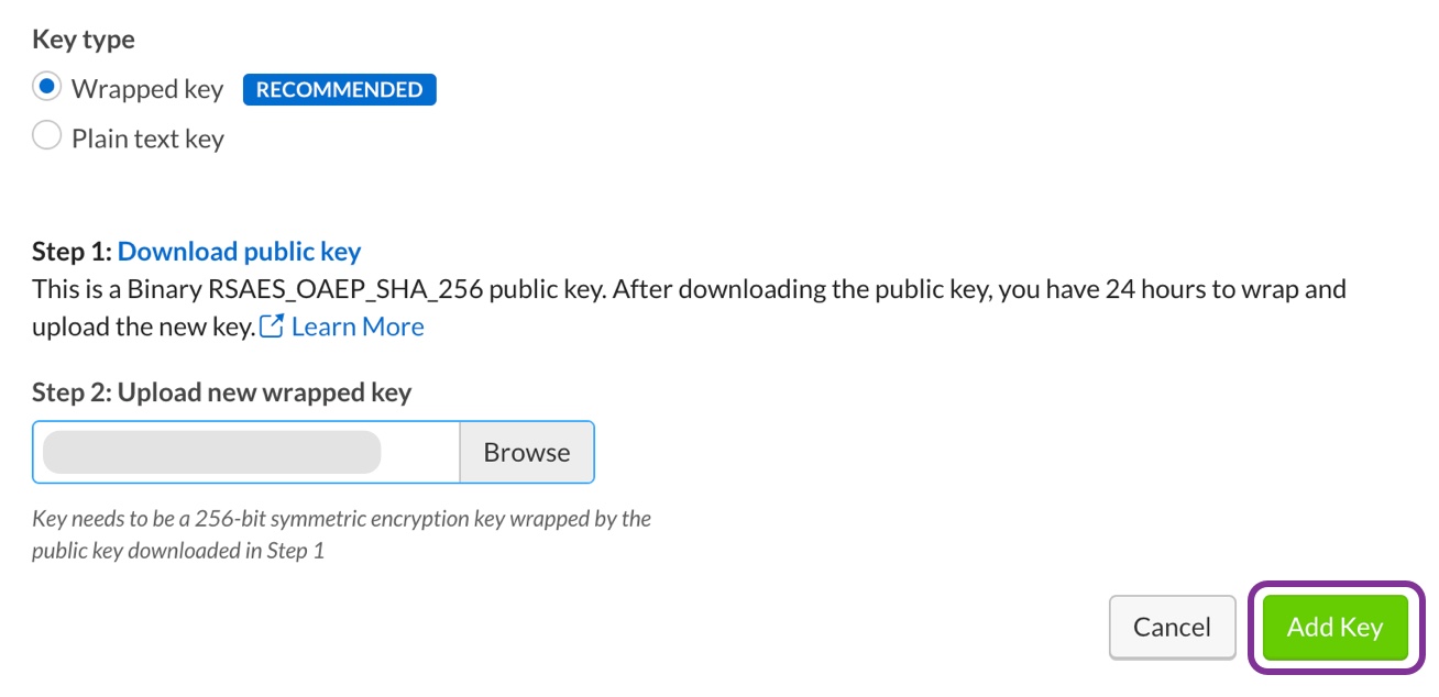 Add an encryption key – Support Center