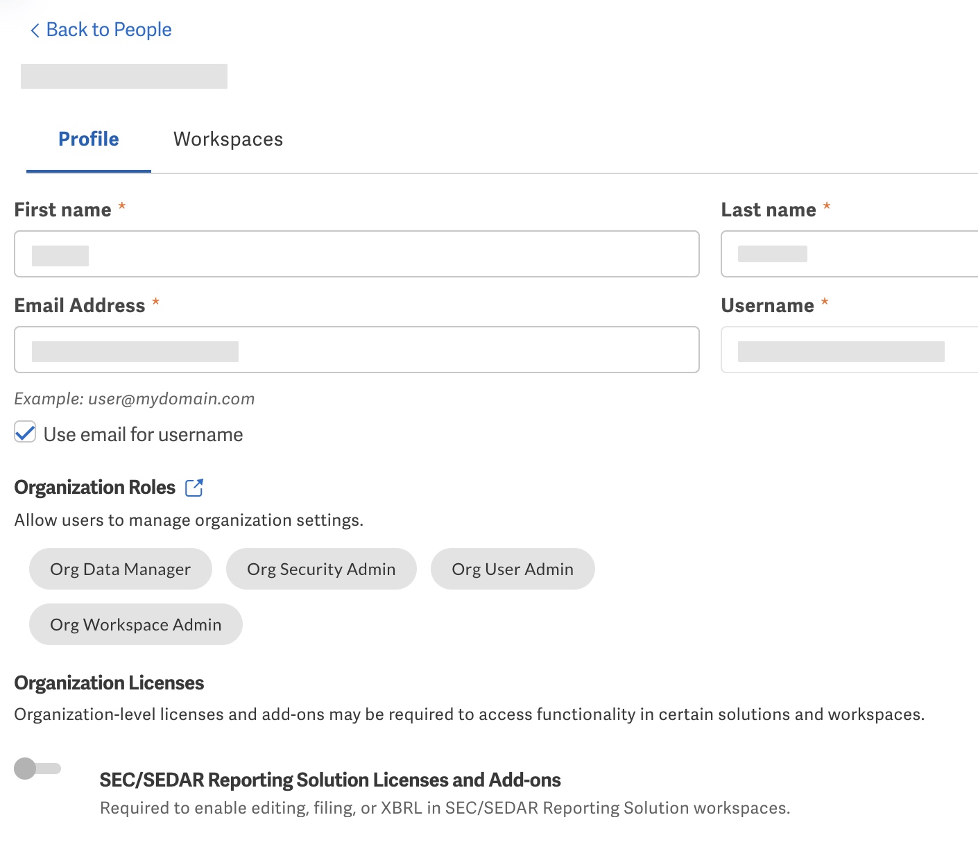 Edit user details