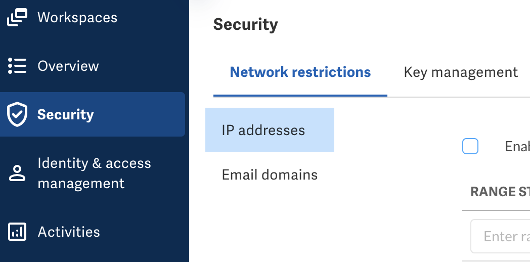 Security page