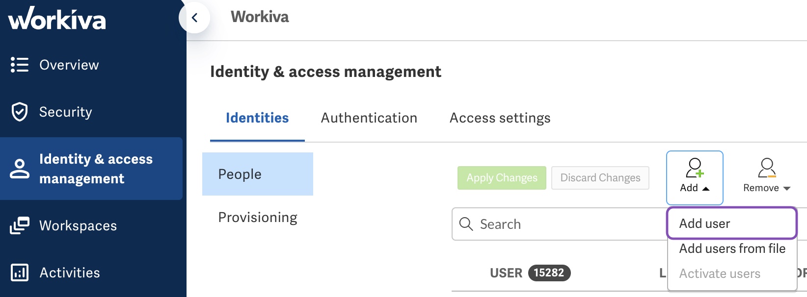 Add user