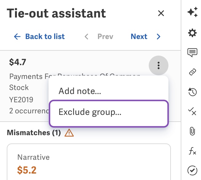 Exclude group