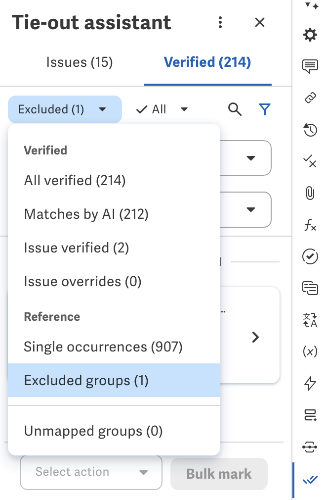 Excluded groups filter