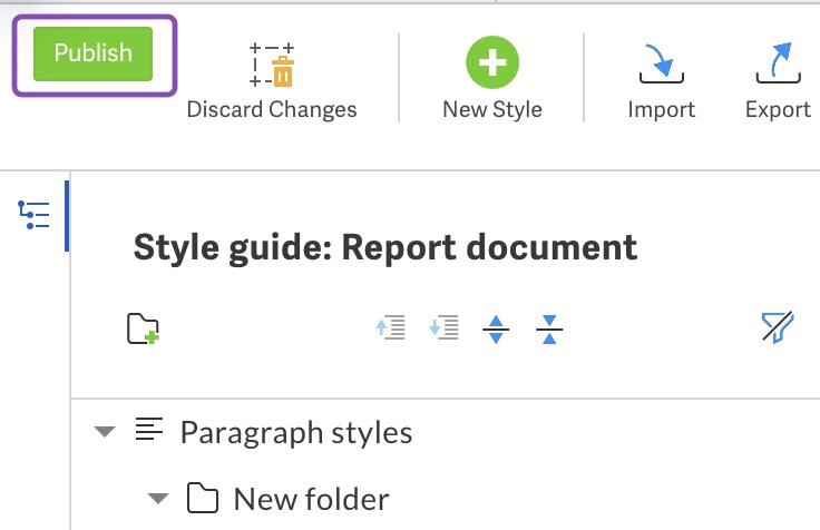 Publish changes